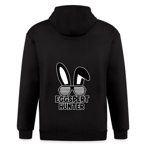 Eggspert Hunter Easter Bunny with Sunglasses - Men's Zip Hoodie