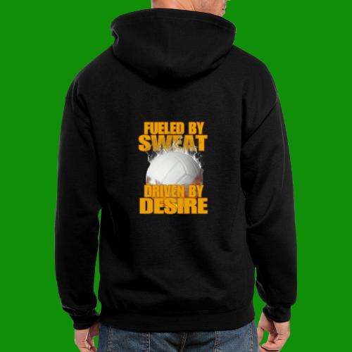Fueled by Sweat Volleyball - Men's Zip Hoodie