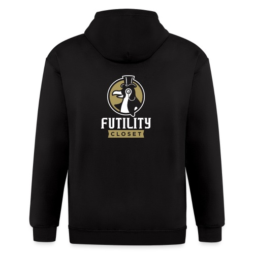 Futility Closet Logo - Reversed - Men's Zip Hoodie