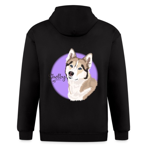 Shelby the Husky from Gone to the Snow Dogs - Men's Zip Hoodie