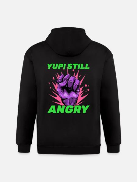 Still Angry - Gildan Heavy Blend Adult Zip Hoodie - black