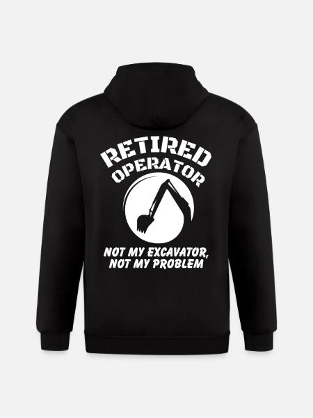 Retired Heavy Equipment Operator - Gildan Heavy Blend Adult Zip Hoodie - black