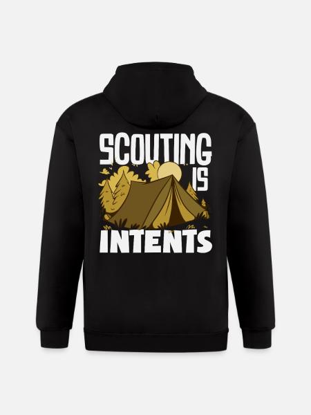 Scouting Is Itents Funny Scout - Gildan Heavy Blend Adult Zip Hoodie - black