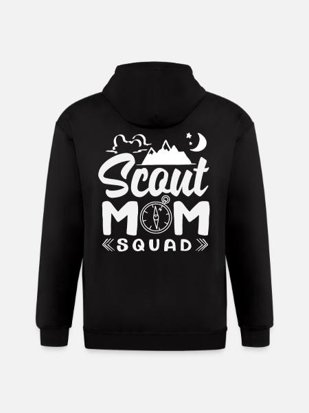Proud Mother Scout Scouting Mom Squad - Gildan Heavy Blend Adult Zip Hoodie - black