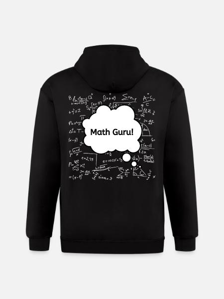Math Guru Chalkboard - Gildan Heavy Blend Adult Zip Hoodie - black