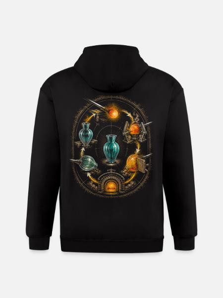 Glass Blowing - Gildan Heavy Blend Adult Zip Hoodie - black