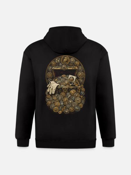 Coin collector Numismatist - Gildan Heavy Blend Adult Zip Hoodie - black
