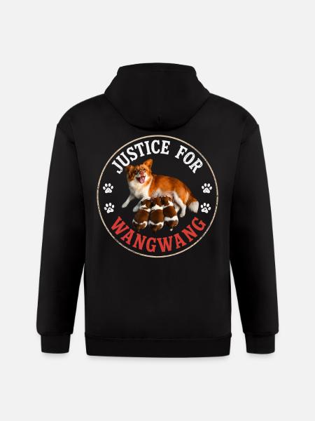 Justice For Wangwang Dog - Gildan Heavy Blend Adult Zip Hoodie - black