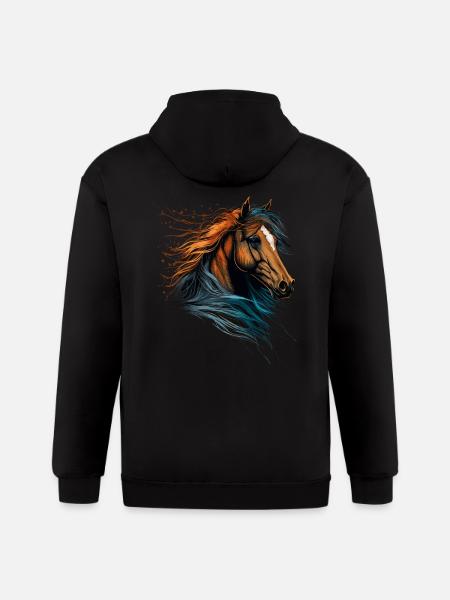 Horseman - Gildan Heavy Blend Adult Zip Hoodie - black