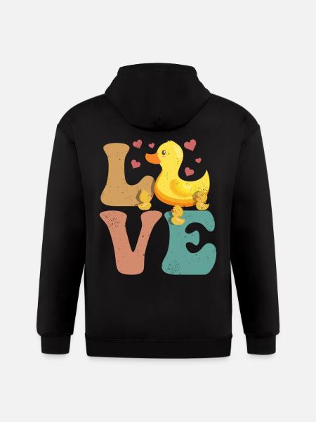 Ducks Duckling Ducky - Gildan Heavy Blend Adult Zip Hoodie - black