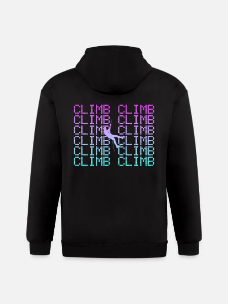climb - Gildan Heavy Blend Adult Zip Hoodie - black