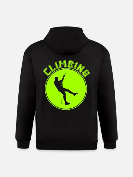 climbing - Gildan Heavy Blend Adult Zip Hoodie - black