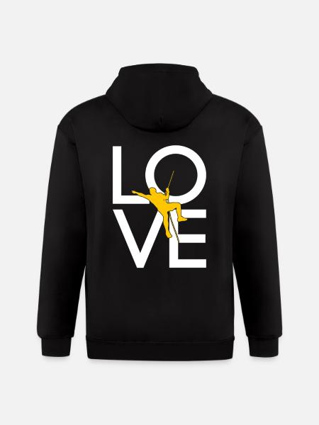 climbing - Gildan Heavy Blend Adult Zip Hoodie - black