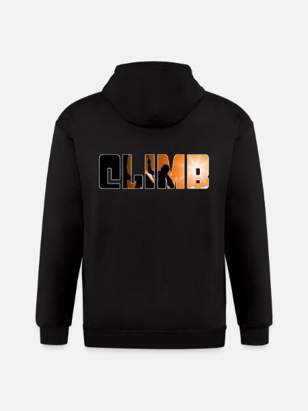 climb - Gildan Heavy Blend Adult Zip Hoodie - black