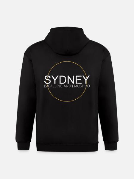sydney saying - Gildan Heavy Blend Adult Zip Hoodie - black
