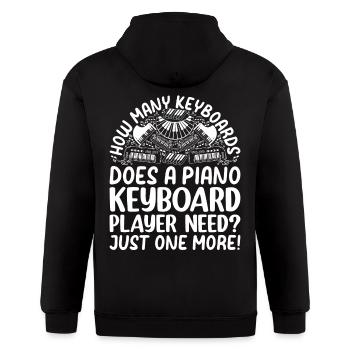 How Many Keyboards Does A Piano Keyboard Player Ne - Gildan Heavy Blend Adult Zip Hoodie - black - Back - Nick (188cm)