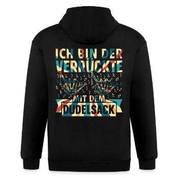 Bagpipe Player Bagpiper I Am The Crazy One With Th - Gildan Heavy Blend Adult Zip Hoodie - black - Back - Nick (188cm)