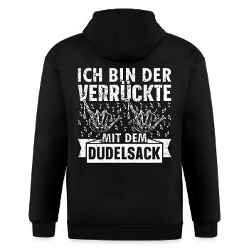 I Am The Crazy One With The Bagpipes - Bagpipe Pla - Gildan Heavy Blend Adult Zip Hoodie - black - Back - Nick (188cm)