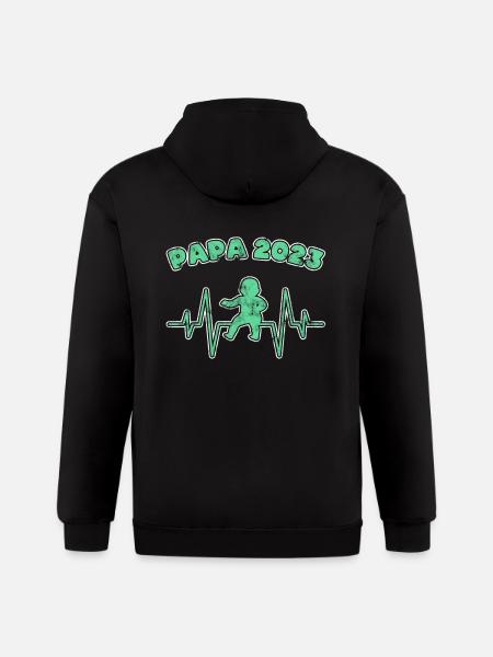 papa 2023 - Gildan Heavy Blend Adult Zip Hoodie - black
