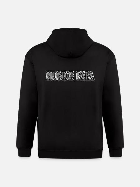 hunde papa - Gildan Heavy Blend Adult Zip Hoodie - black