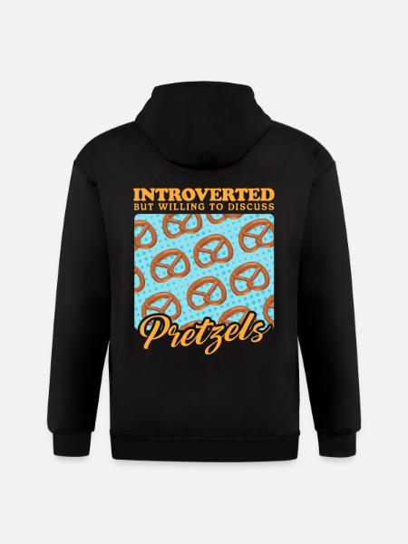 Pretzel To Discuss Pretzels - Gildan Heavy Blend Adult Zip Hoodie - black