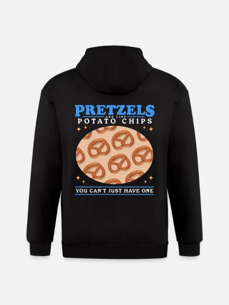 Pretzels Are Like Pretzel - Gildan Heavy Blend Adult Zip Hoodie - black