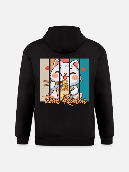 team ramen - Gildan Heavy Blend Adult Zip Hoodie - black
