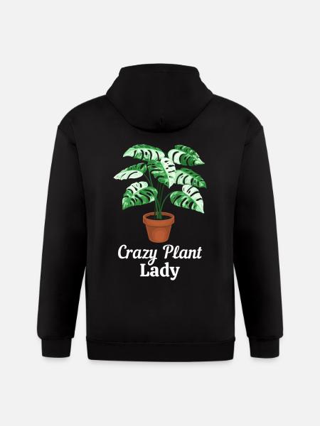Crazy Plant Lady - Gildan Heavy Blend Adult Zip Hoodie - black