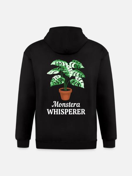 Monstera Whisperer - Gildan Heavy Blend Adult Zip Hoodie - black