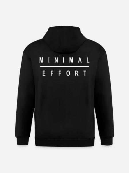 MINIMAL EFFORT - Gildan Heavy Blend Adult Zip Hoodie - black