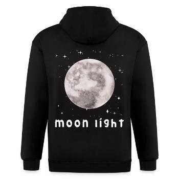 Moonlight - Gildan Heavy Blend Adult Zip Hoodie - black - Back - Nick (188cm)
