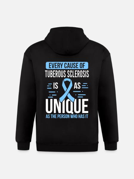 Tuberous Sclerosis Complex TSC Month Day Warrior - Gildan Heavy Blend Adult Zip Hoodie - black