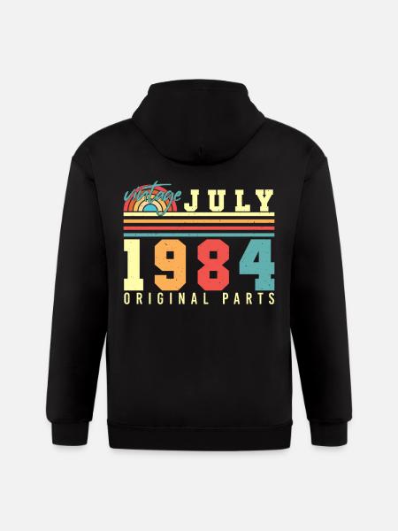 Original July 1984 - Gildan Heavy Blend Adult Zip Hoodie - black