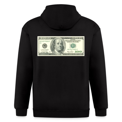 $100 One Hundred Dollars Bill C-Note - Men's Zip Hoodie