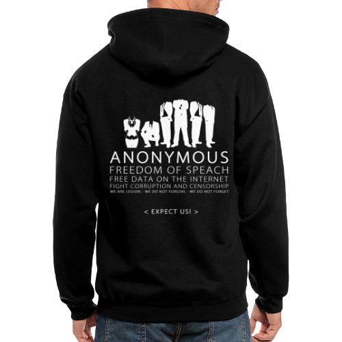 Anonymous 2 - White - Men's Zip Hoodie