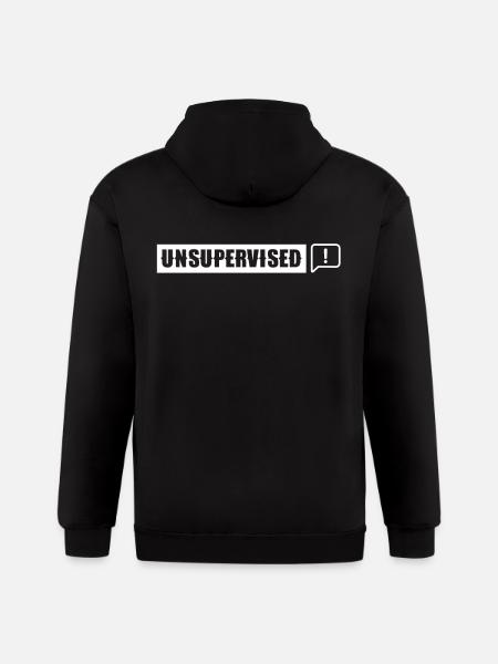 Unsupervised Sarcastic Sayings Sarcasm - Gildan Heavy Blend Adult Zip Hoodie - black