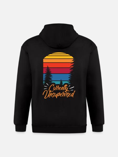 Currently Unsupervised Sayings Sarcasm Sarcastic - Gildan Heavy Blend Adult Zip Hoodie - black