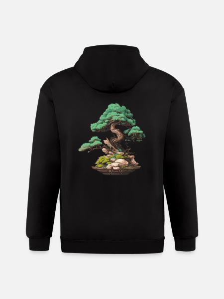bonsai Japanese Art - Gildan Heavy Blend Adult Zip Hoodie - black
