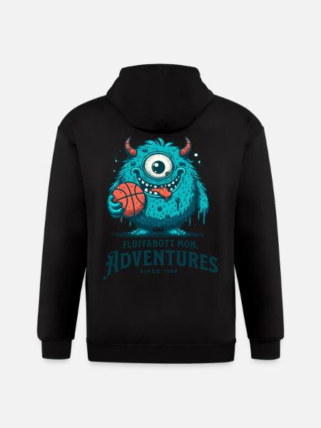 Art Illustration monster - Gildan Heavy Blend Adult Zip Hoodie - black