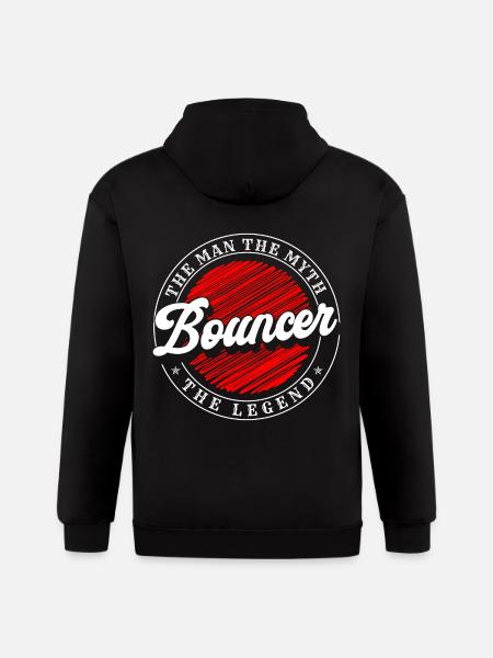 Bouncer Profession Strong - Gildan Heavy Blend Adult Zip Hoodie - black