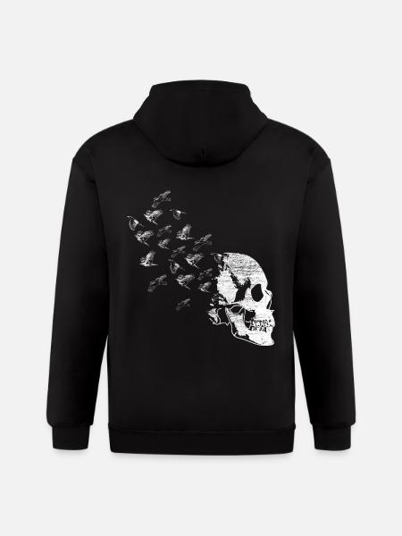 Raven odin birds - Gildan Heavy Blend Adult Zip Hoodie - black