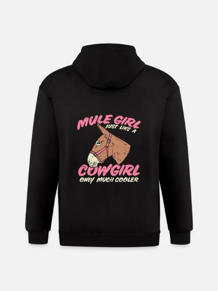 Mule Girl - Gildan Heavy Blend Adult Zip Hoodie - black