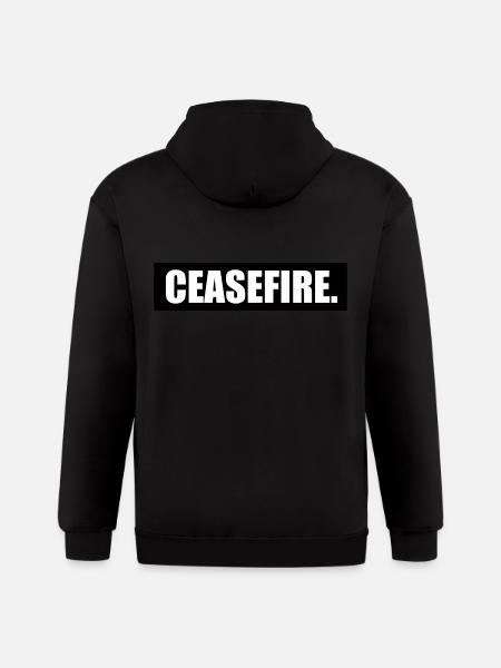 Ceasefire - Gildan Heavy Blend Adult Zip Hoodie - black