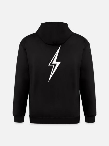 Lightning Bolt - Gildan Heavy Blend Adult Zip Hoodie - black