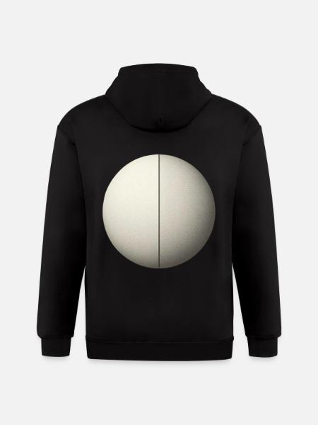geometric circle - Gildan Heavy Blend Adult Zip Hoodie - black