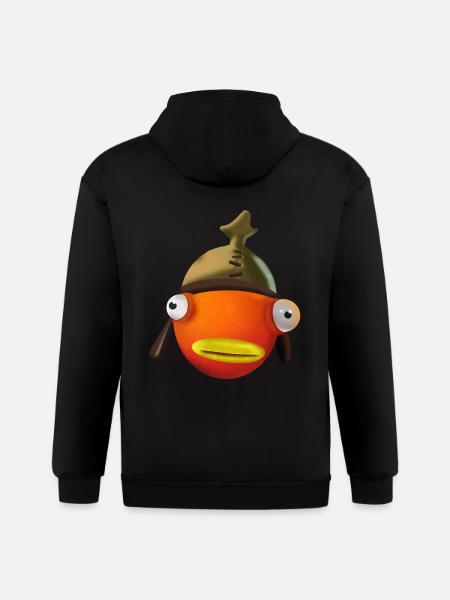 Fish face cartoon - Gildan Heavy Blend Adult Zip Hoodie - black