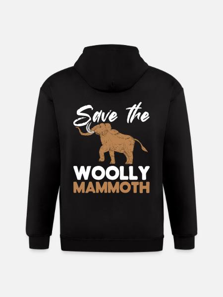 Mammoth Funny Prehistoric Animal - Gildan Heavy Blend Adult Zip Hoodie - black