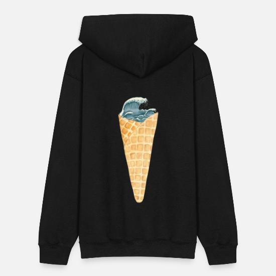 Ice Cream Cone Kanagawa Wave Vintage' Men's Zip Hoodie | Spreadshirt