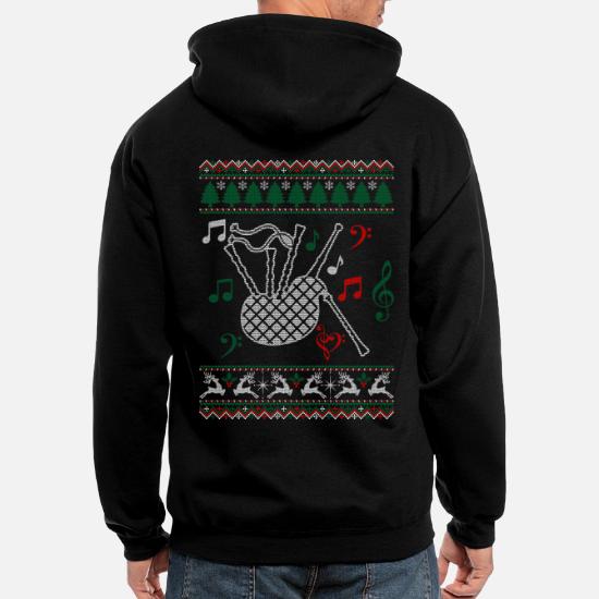 Bagpipes Ugly Christmas Sweater' Men's Zip Hoodie | Spreadshirt