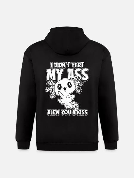 Axolotl Salamander Funny - Gildan Heavy Blend Adult Zip Hoodie - black